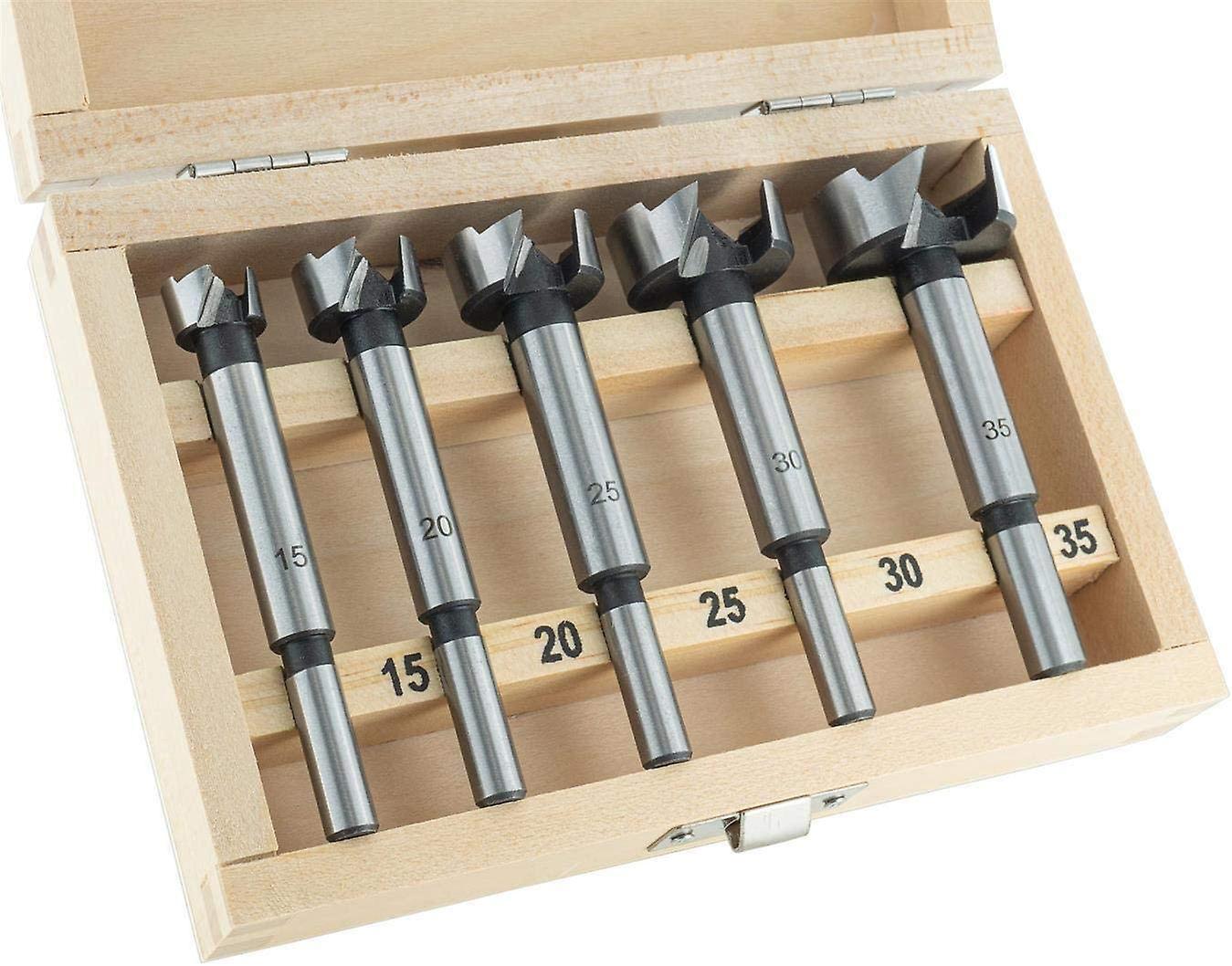 Set 5 Punte Forstner Per Legno - 15mm, 20mm, 25mm, 30mm, 35mm - Fori Precisi Senza Sfilacci - Foto 8