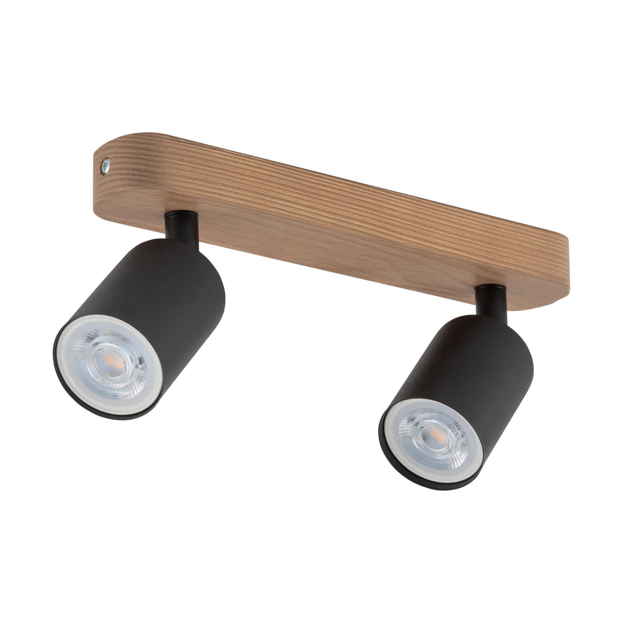 Lampa sufitowa wisząca Top czarna-jasne drewno 2xGU10x10W wym: 14 x 18 x 35 cm metal TK Lighting
