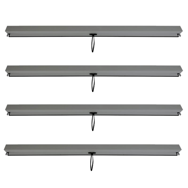 Ścianka boczna do pergoli HWC-L46, zestaw 4 rolet do pawilonu, wymienna ścianka boczna, tkanina/tkanina przeciwwiatrowa 3x3m ~ antracyt