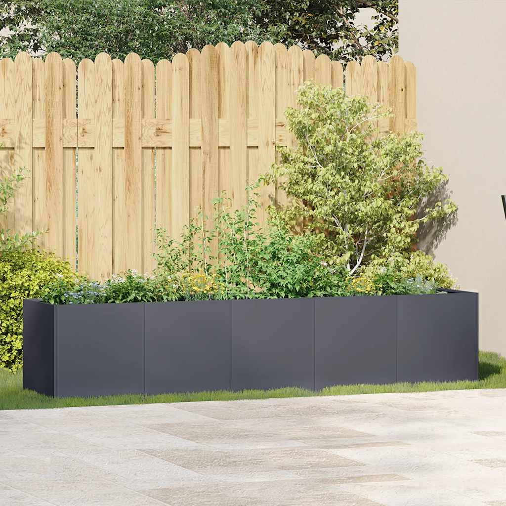 Jardinière Anthracite 200x40x40 cm Acier laminé à froid vidaXL - 4