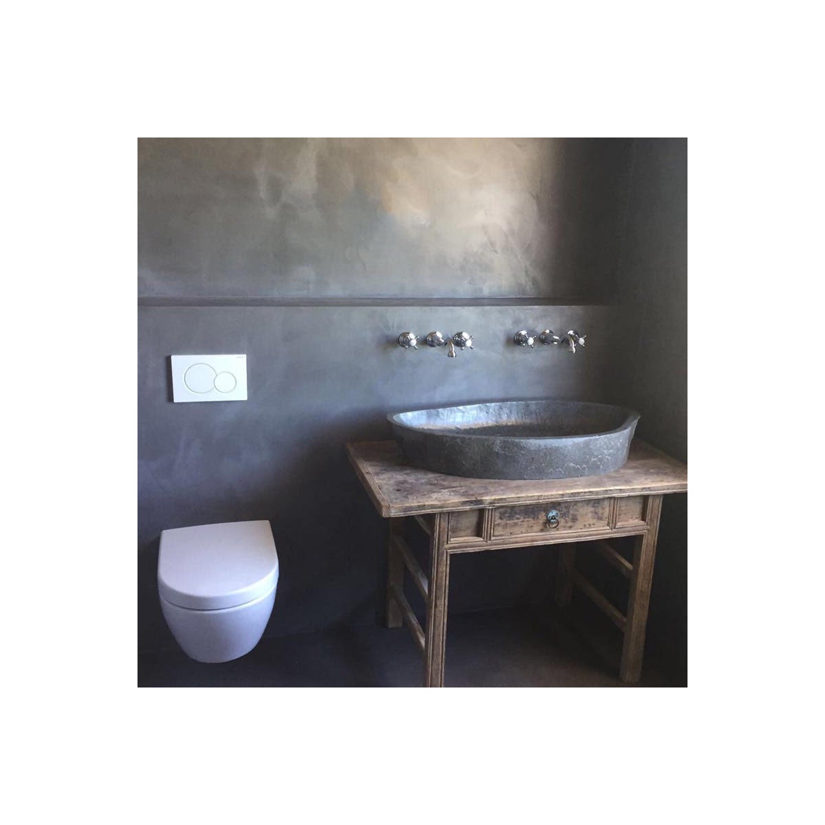 KIT BÉTON CIRÉ - MURS SALLE DE BAINS DOUCHE ITALIENNE Isatis Blanc - 10 m² (en 2 couches) - ARCANE INDUSTRIES - 7