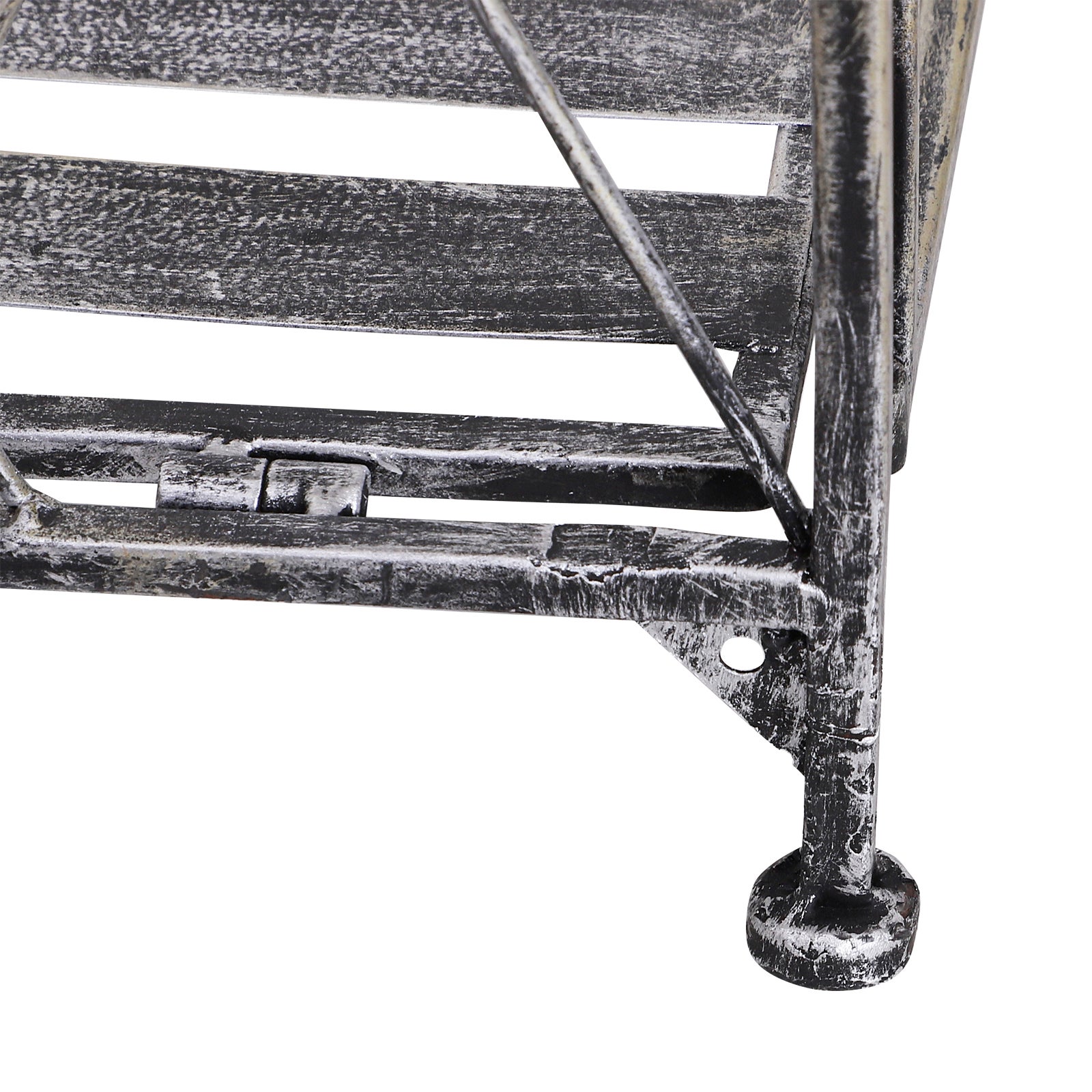 Support à plantes pliable à 3 niveaux pour l'extérieur (balcon, terrasse, jardin), étagère à fleurs en métal, support à fleurs, échelle à fleurs - 8