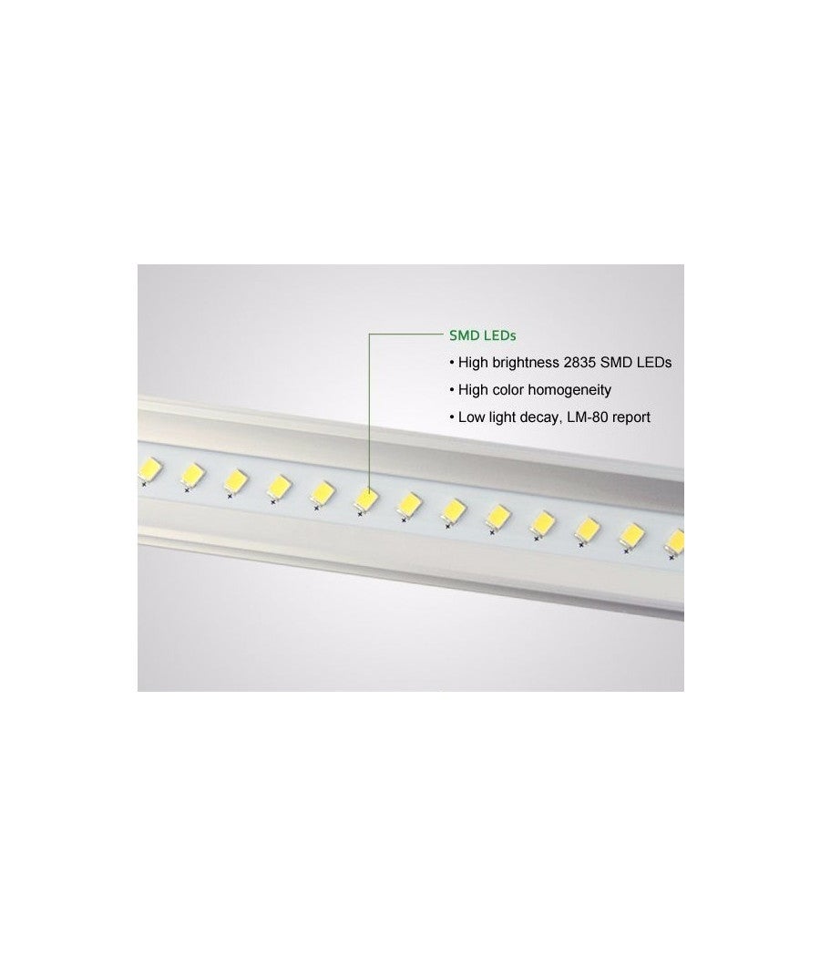 Trade Shop - Tubo T5 Neon Led 6 10 15 18 W Watt 30 60 90 120 Cm Luce Fredda Naturale Calda - Bianco Freddo Copertura Trasparente 120 Cm - - 7