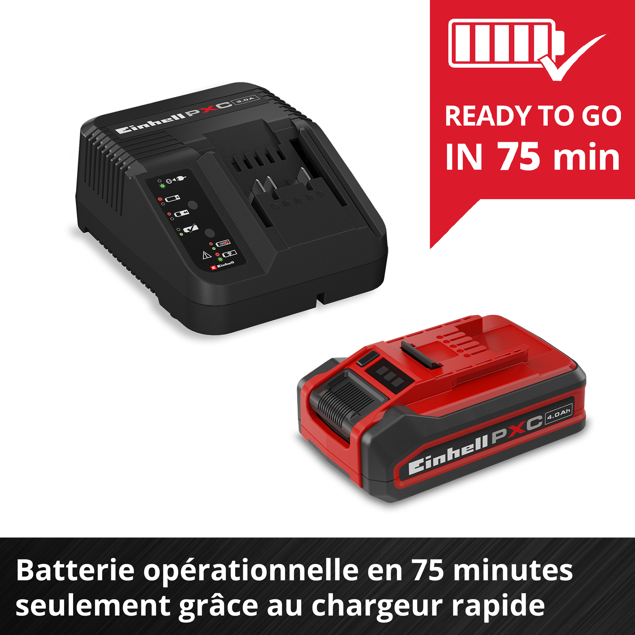 Kit Inicial Einhell 4.0 Ah PLUS PXC (1 bateria PLUS de 18V 4Ah, 1 ...