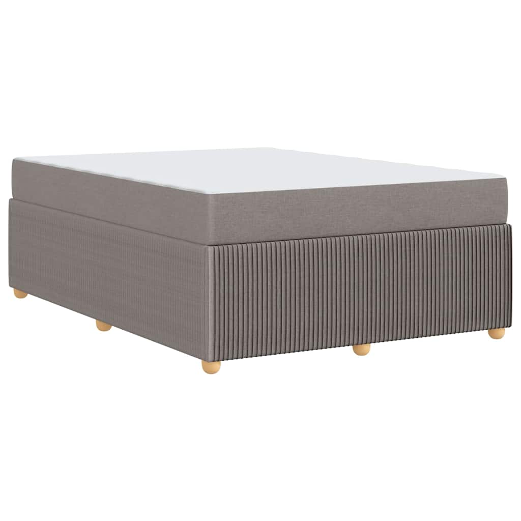 Cadre de lit en tissu taupe pour la chambre, 160 × 200 cm - 7