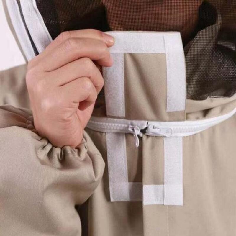 Combinaison d'apiculteur XXL – Équipement de protection en coton respirable – Gants longs inclus – Chapeau anti-abeilles intégré - 3
