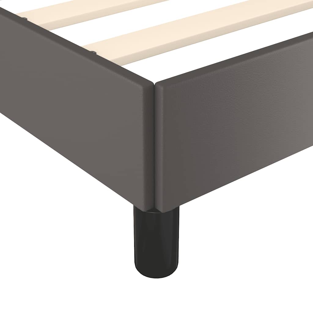 Cadre de lit avec tête de lit, sans matelas, gris, pour la chambre, 120 × 200 cm - 7