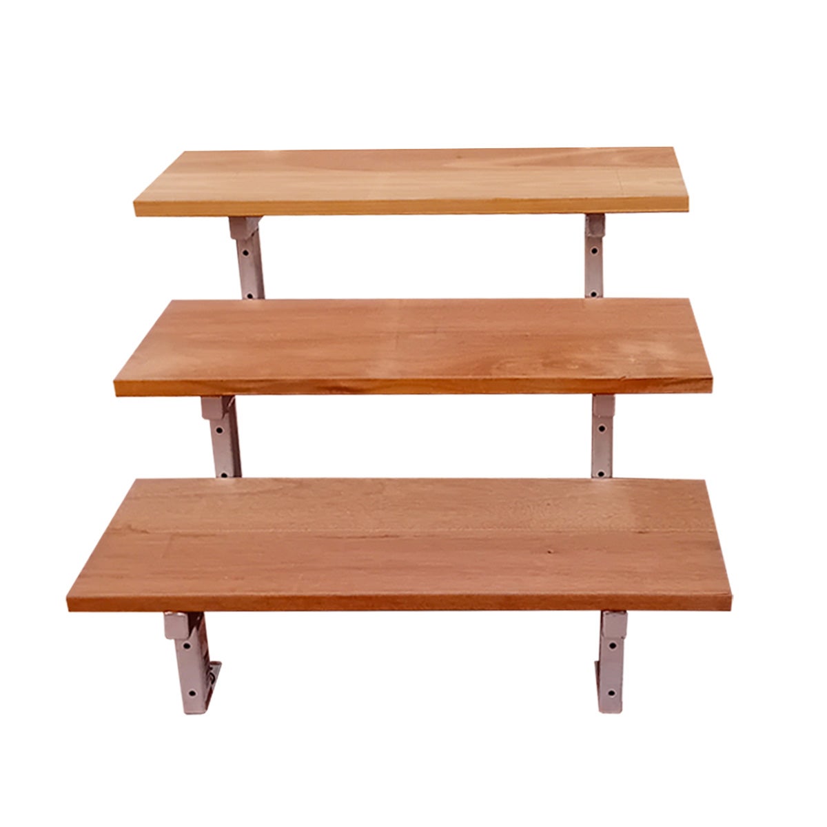 Escalera metálica bali 3 peldaños madera dura 54x60cm