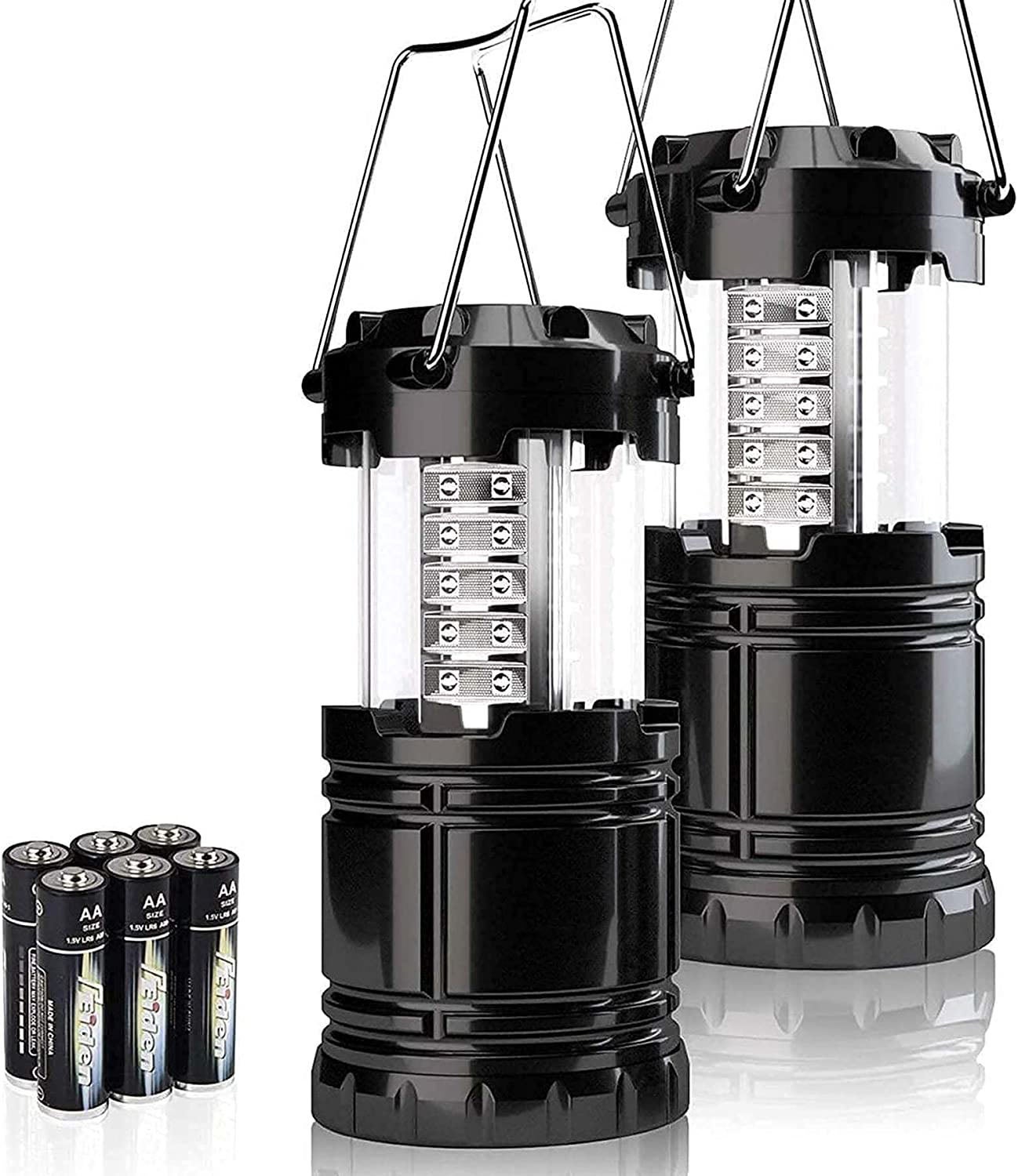 Lanterne Camping LED COB – Pliable, Ultra Lumineuse Et Rechargeable – Noire