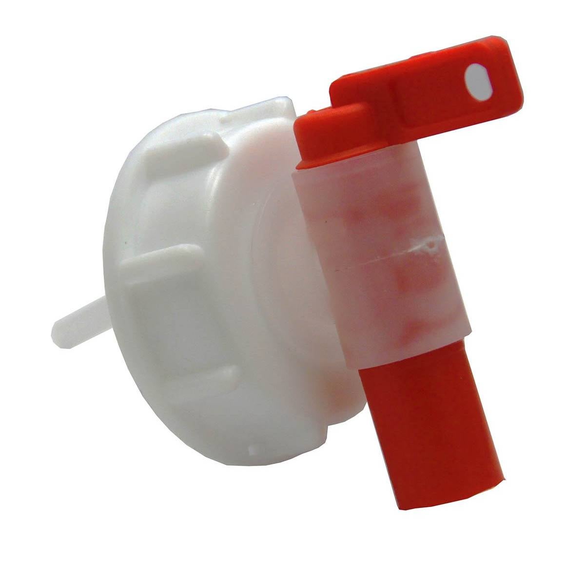 Robinet Doseur DIN61 Pour Bidons 15-60L - Robinet D'écoulement Sans Goutte - Filetage Blanc/rouge