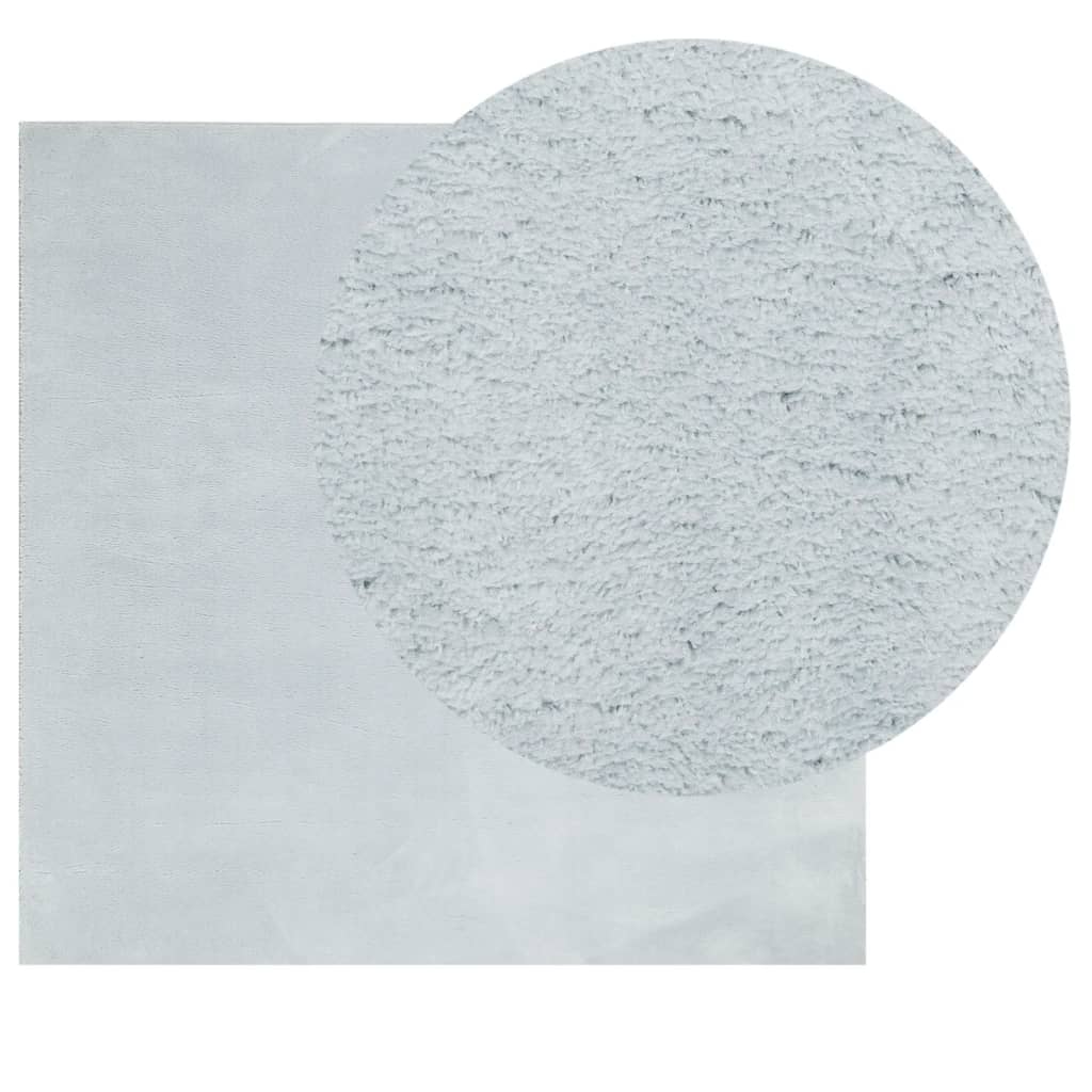 Alfombra de pelo corto suave lavable HUARTE azul, 160 × 160 cm - 3