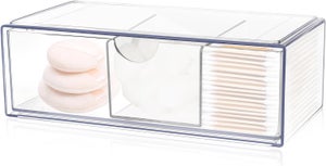 GOHHME Distributeur de Coton à Démaquiller Cotons Tiges en Acrylique