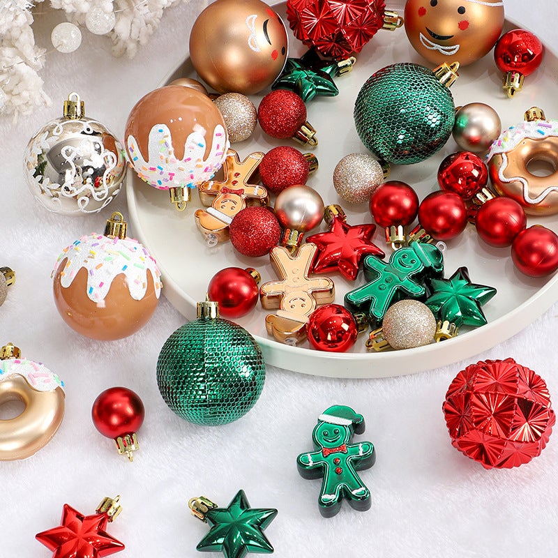 Set 42 Palline Di Natale In Plastica Infrangibili – Rosse E Bianche, Opache, Lucide E Glitterate – Con Gancetti, Leggere, Sicure Per Bambini E Animali, Riutilizzabili