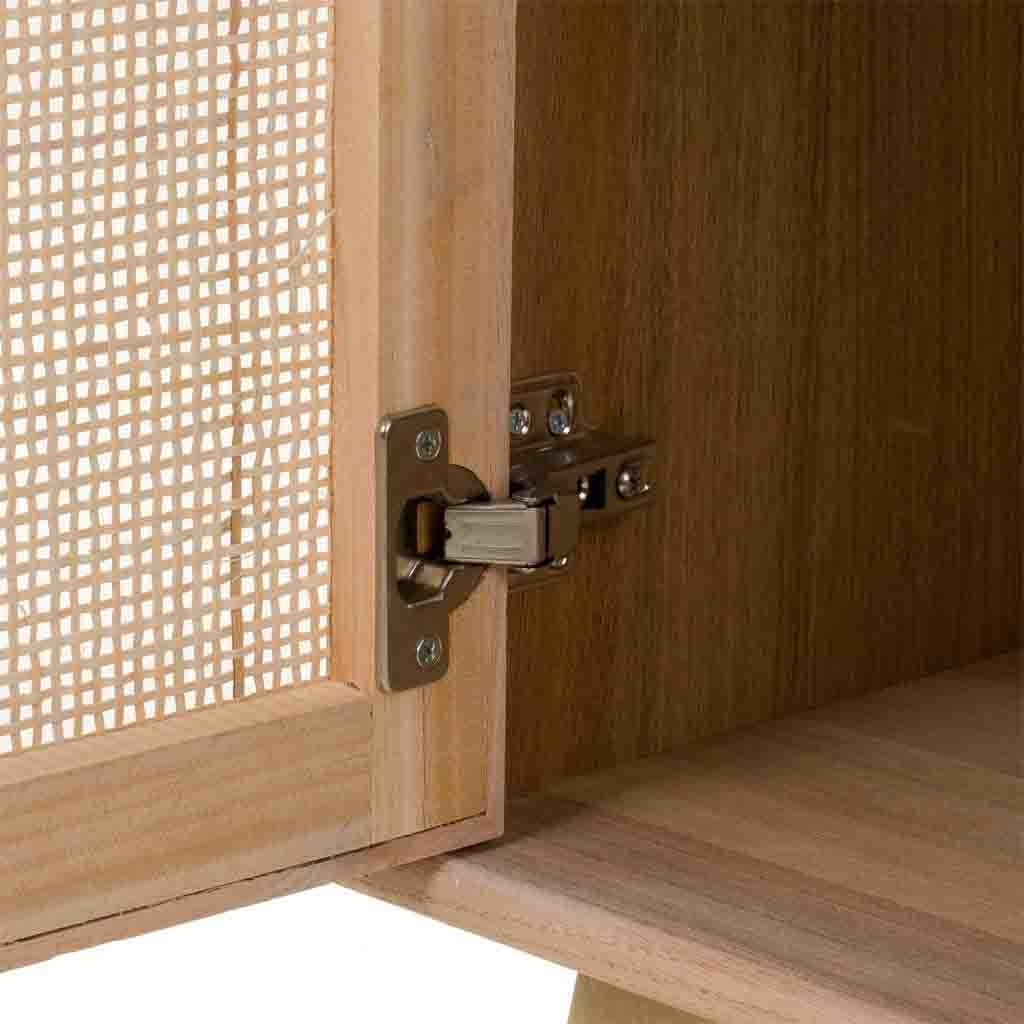 Table de chevet En Bois Et Grille Marron 42x36.5x71h - 6