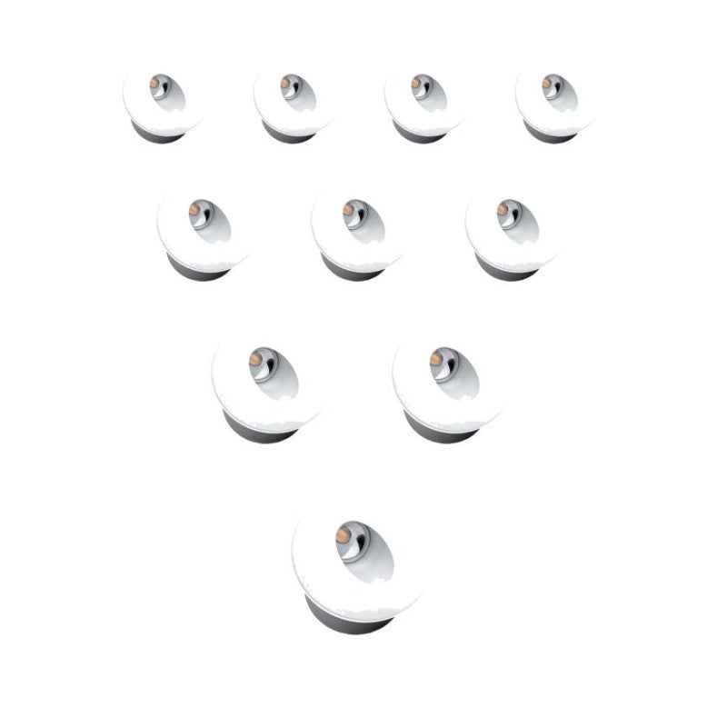 3W Built-in LED Spot para escada redonda AC 220-240V Branco Neutral 4200K - 4