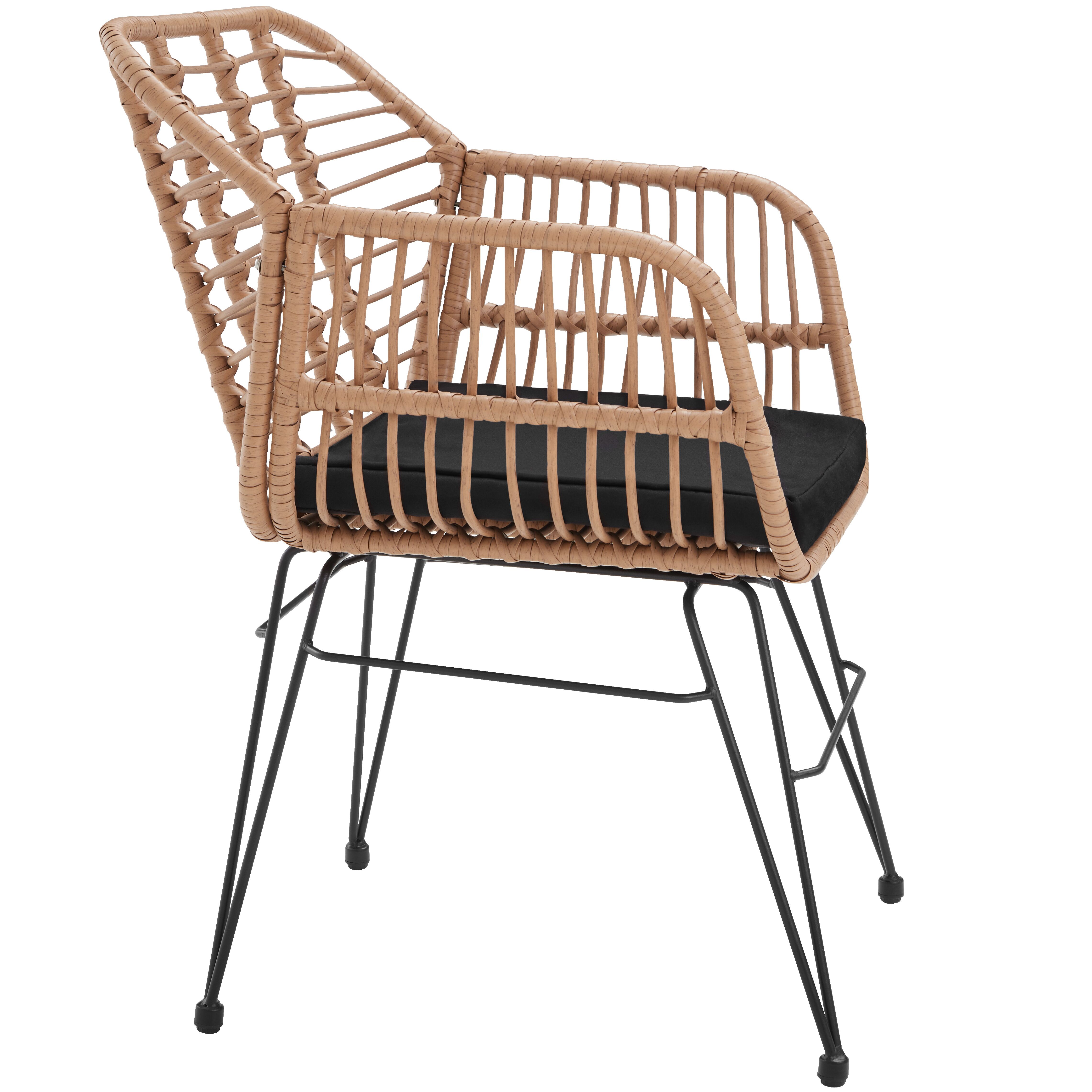 Salon bas de jardin en Rotin Beige 2 personnes - 4