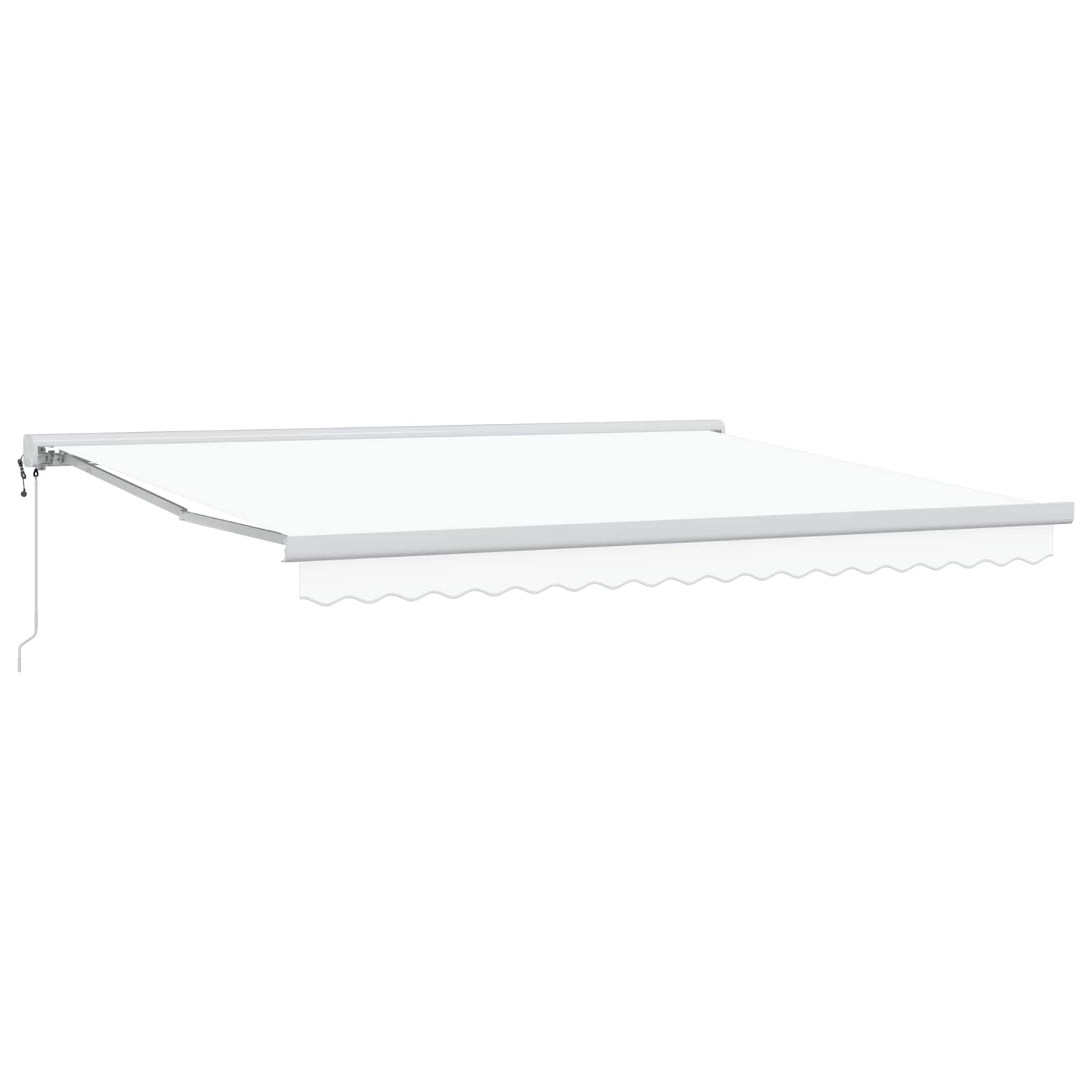 Toldo retráctil automático vidaxl blanco 400x300 cm, tejido de repuesto para toldo vidaxl para marco de 4x3 m blanco
