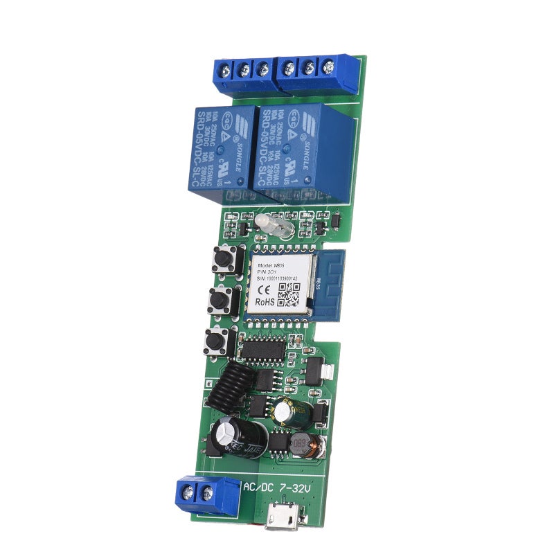 Velleman Ensemble Commande RF 2 Canaux Avec IoT Tuya - Télécommande Universelle 30m