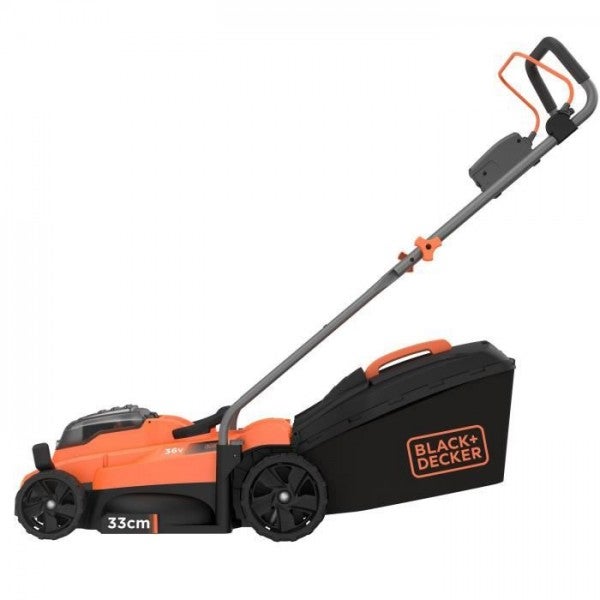 Tondeuse a Gazon a Gazon Electrique Sans Fil 36V BCMW3336L1-QW - BLACK+DECKER - Coupe 33cm - Batterie 2,5 Ah - Mulching - 2