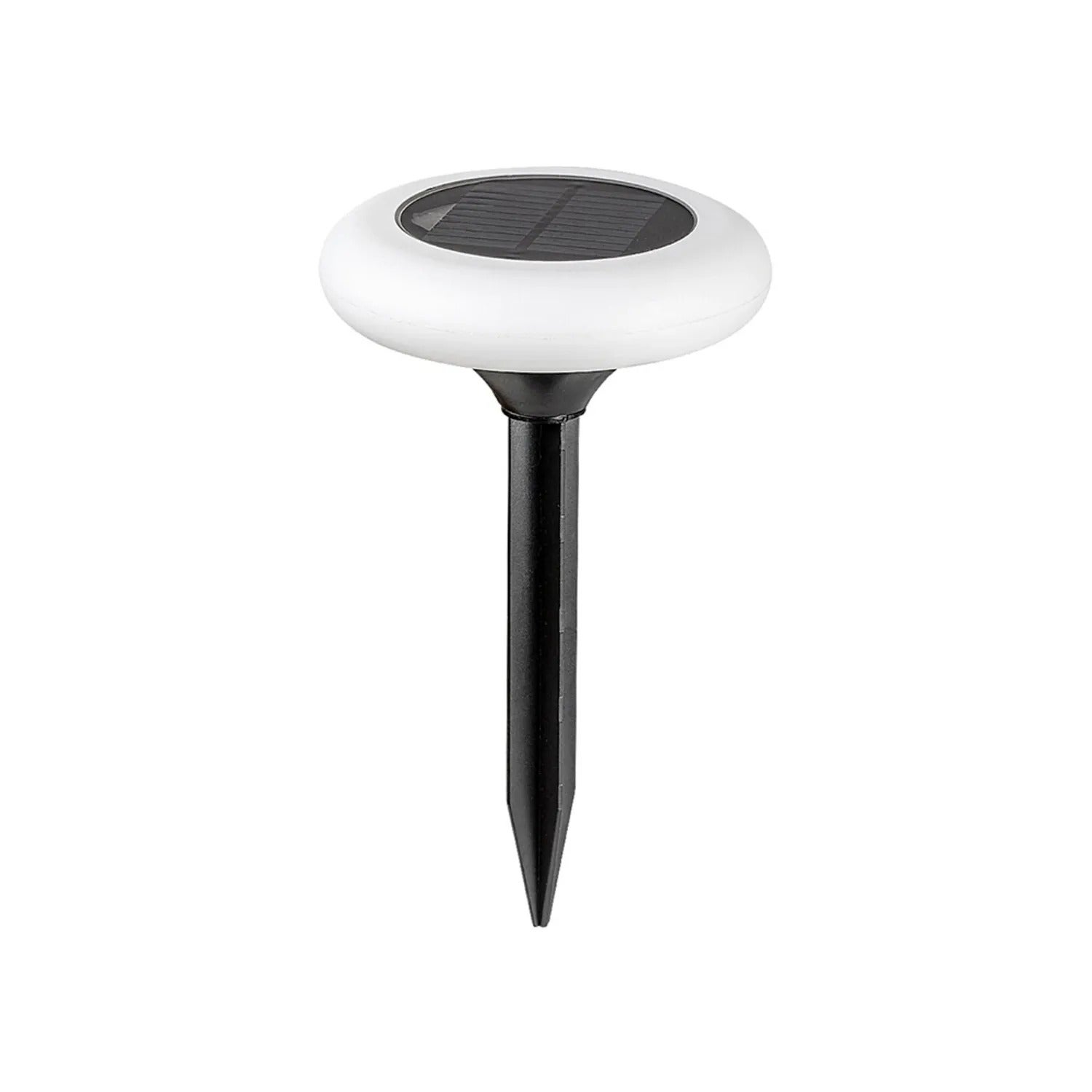 Lampka solarna wbijana Haiti czarno-mleczny LED 0.6W 3000K 10lm wym: 23,5 x 14 x 14 cm tworzywo sztuczne Rabalux