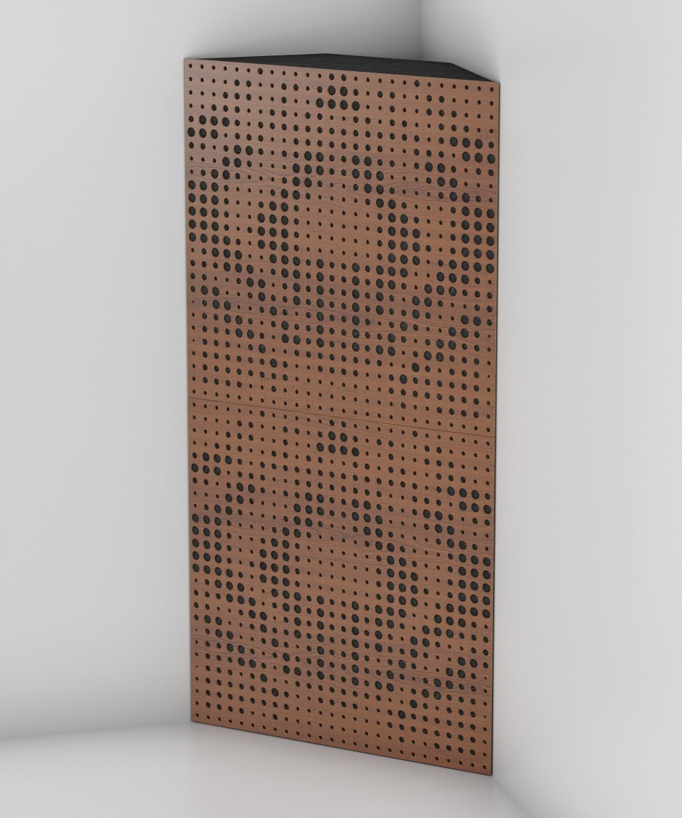 Lot de 2 Pièges à basses UNIVERSE acoustiques insonorisants 50x50x10 cm -MDF perforé laminé et mousse acoustique -Noix - 4
