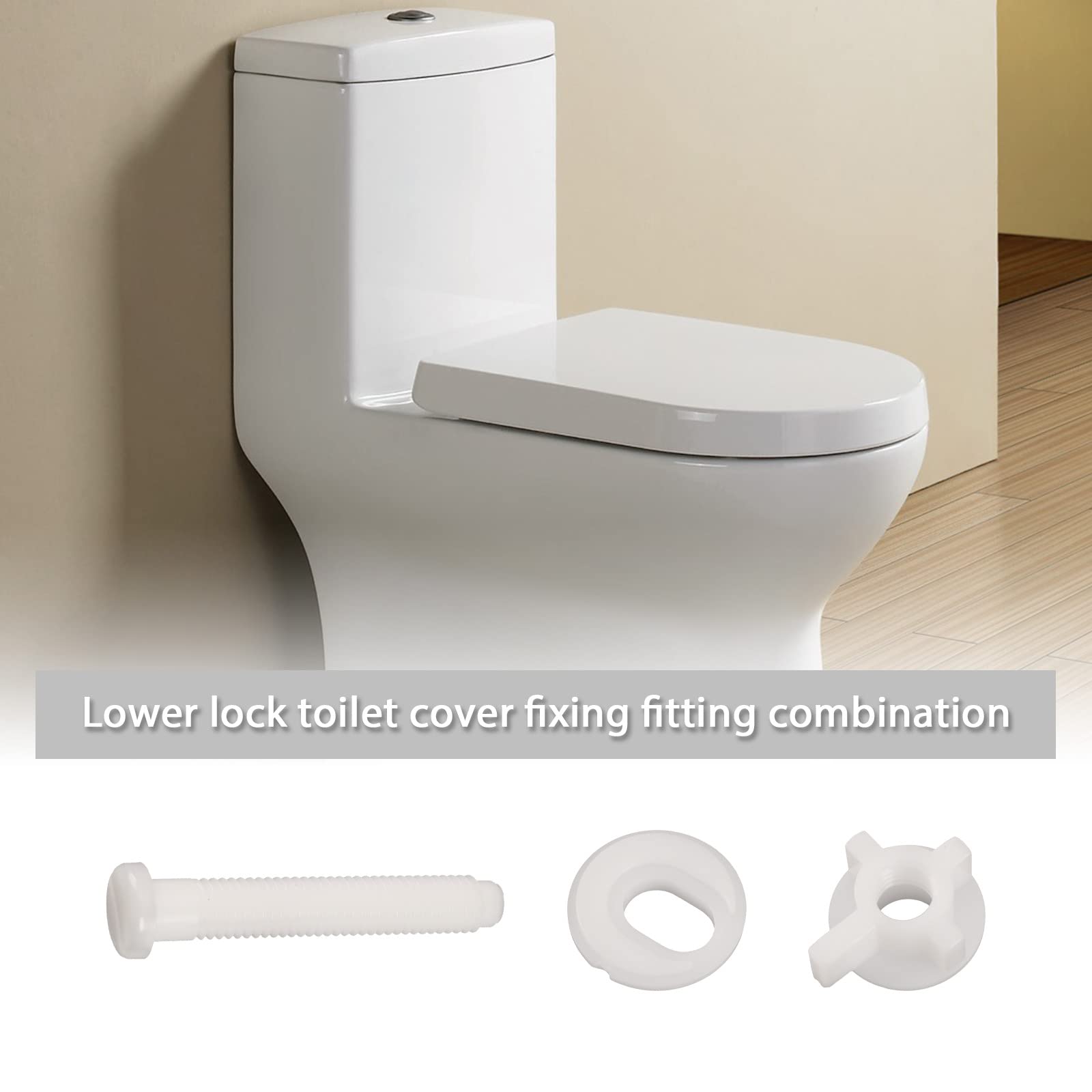 Set 4 Viti Per Sedile WC - Acciaio Inox 304, Con Tasselli In Gomma