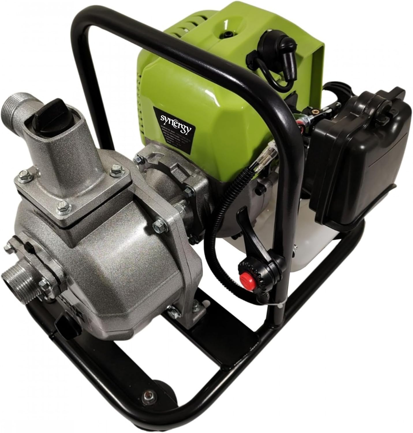 Synergy Motobomba Gasolina Profesional 2T 52cc 1,95CV – 8.000 L/h, Altura 24 m, Succión 7 m, Paso 25 mm - 5