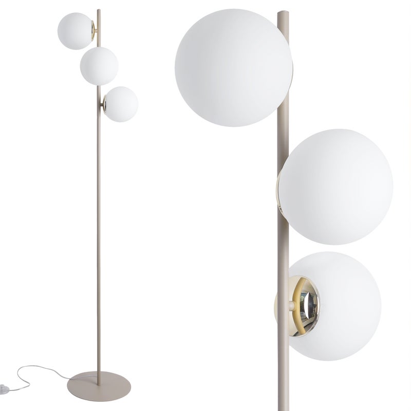 Lampa podłogowa stojąca Siena modern 3xE14 abażur kula biała Light Home LH