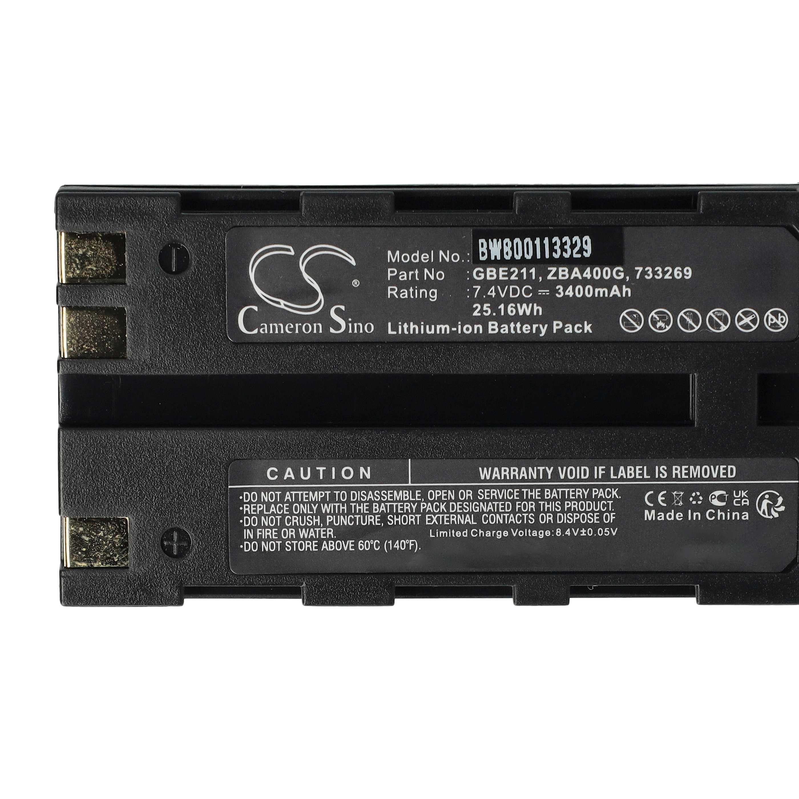 vhbw Batterie remplacement pour Leica GBE221, GBE211, 772806 pour dispositif de mesure laser, outil de mesure (3400mAh, 7,4V, Li-ion) - 4