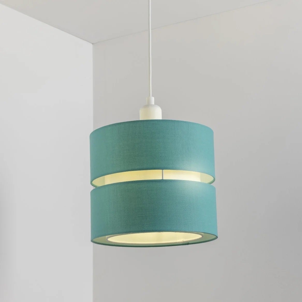 Abat-jour Double Niveau Pour Plafond Ou Table - Tissu Élégant, Pour Ampoule E27/B22 Jusqu'à 60W - CGC Lighting