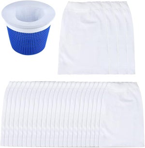 YMYNY 20 pezzi di calze per skimmer da piscina, rete per filtro a