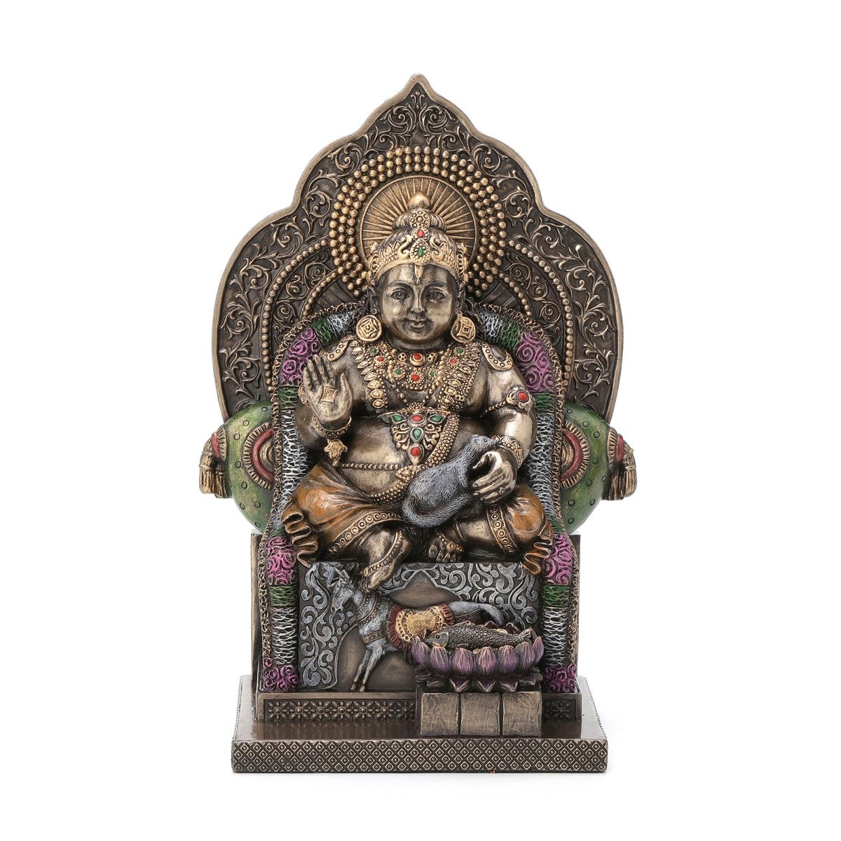 By sigris figura dios kubera crudo de resina 19*9*13cm figura de buda