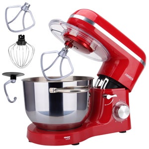 VEVOR Robot pâtissier domestique 1400 W, 7,84 L, 6+P vitesses, tête inclinable. Noir. - Gamm vert