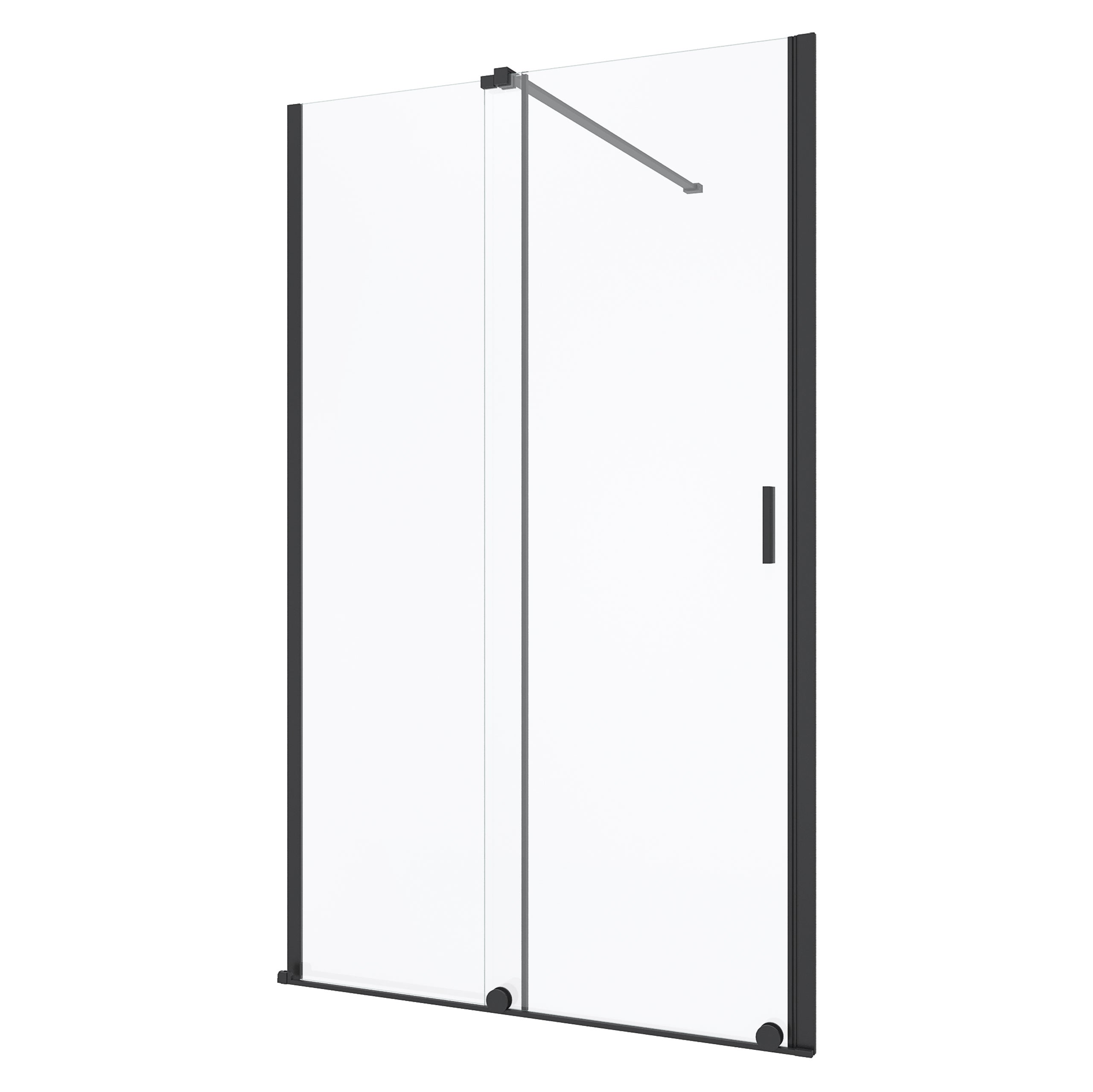 Drzwi prysznicowe SEVANTE 115x190cm przesuwne KALIMERA czarne 1 szt.