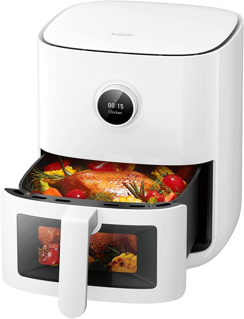 Friggitrice ad Aria 7 Litri, Airfryer Senza Olio con Finestra Visibile, Friggitrice XXL con Touch Screen, 1800W, Modalità di illuminazione, Indicatore di Shake, One-Touch Display