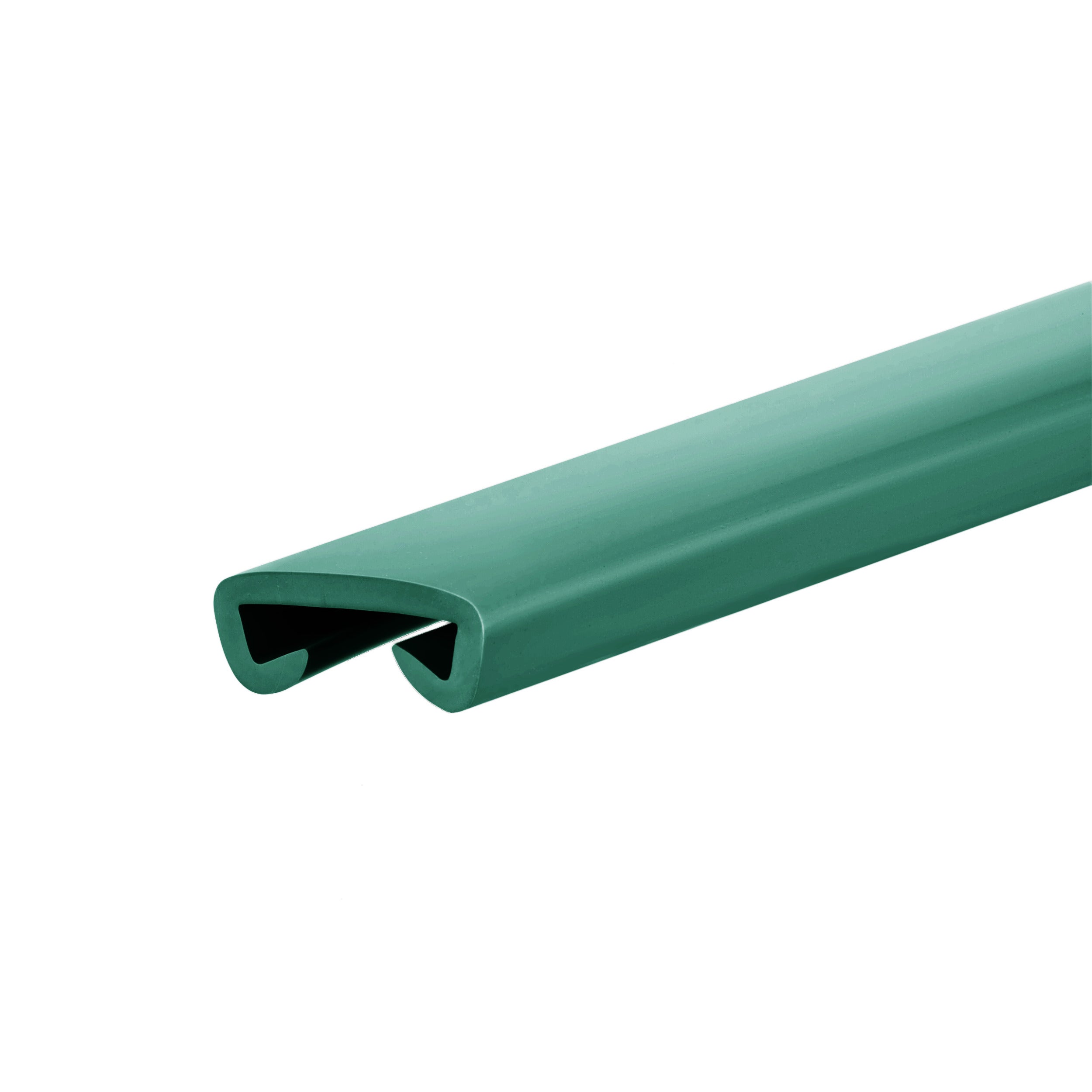 QUEST Profil poręczowy, poręczówka PCV LUX 40x8 mm, listwa poręczowa, okładzina poręczowa, zielony, 1 m
