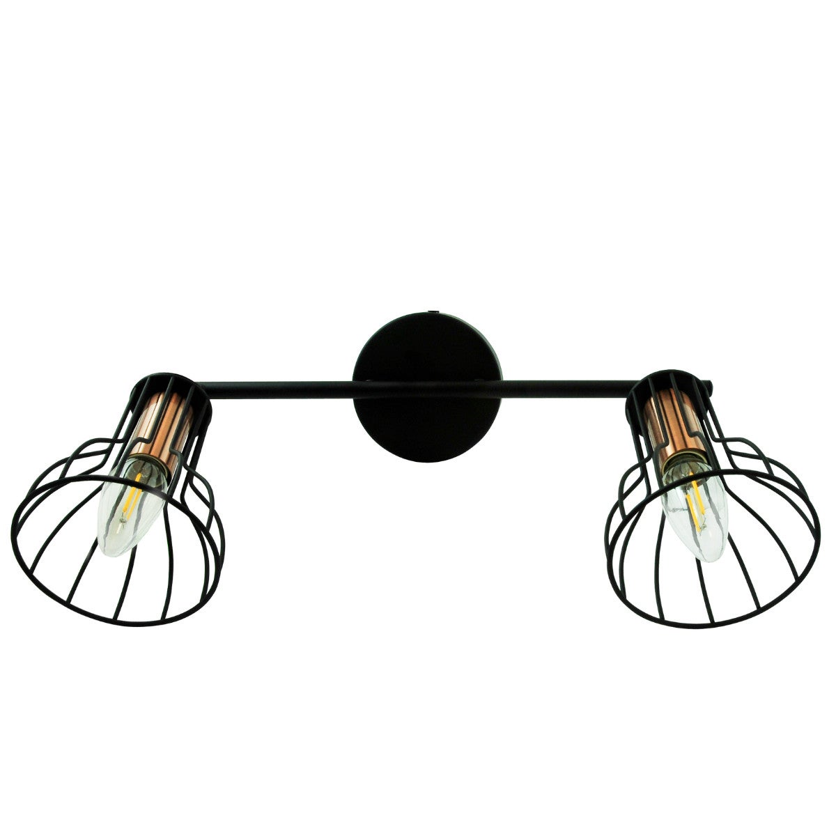 Lampa sufitowa wisząca Sofia czarna-miedź 2xE14x8W wym: 17,5 x 49,5 x 11,2 cm metal Polux - 3