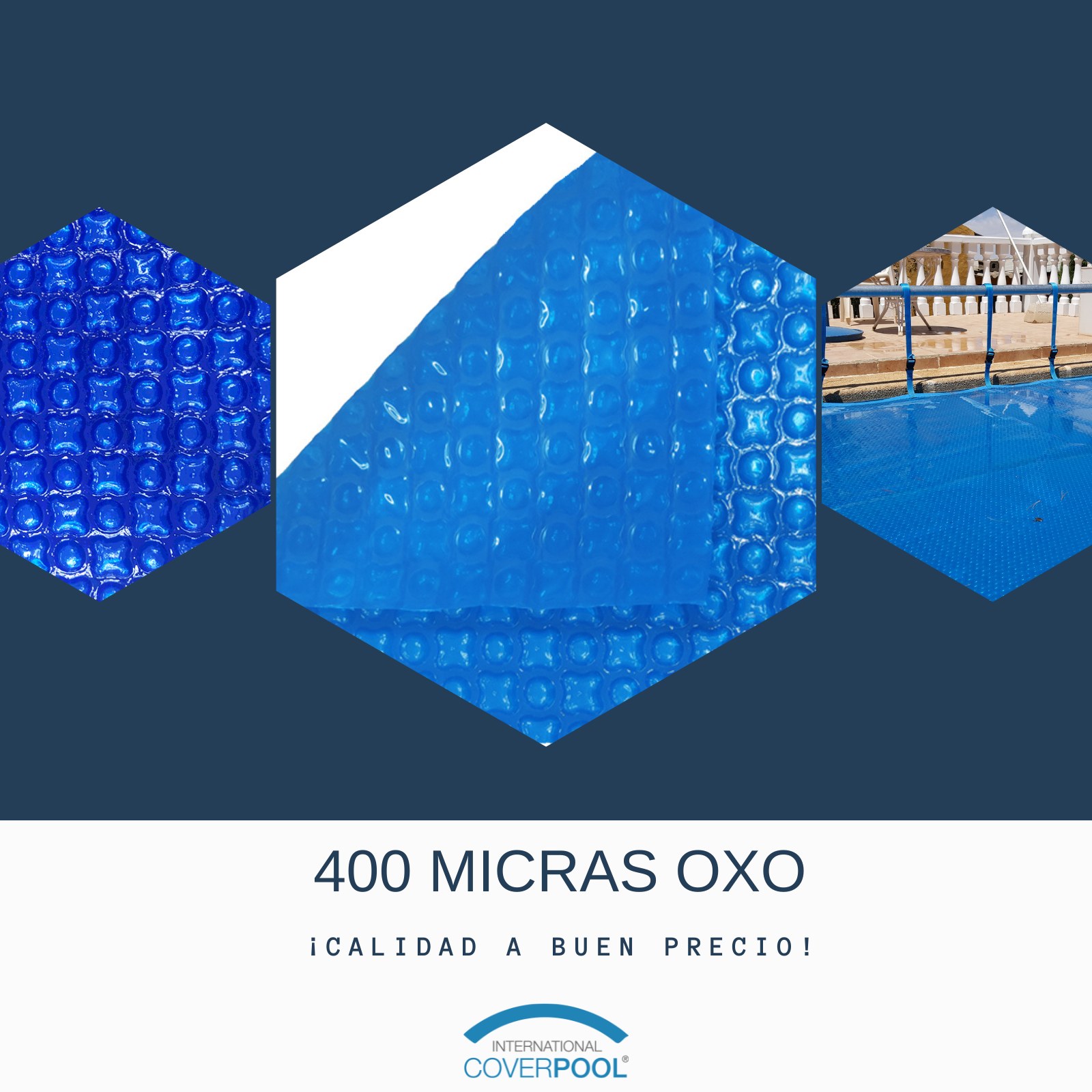 Bâche thermique 400 microns OXO de 3 x 2,5m avec renfort autour du contour - 2