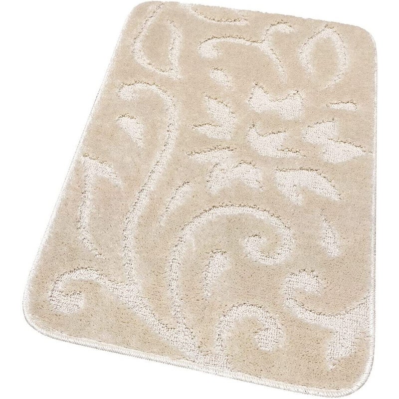 Mata łazienkowa Miękka Dywanik Przyłóżkowy Nowoczesny Elegancki Antypoślizgowy Chłonny Beżowy 55x90 cm