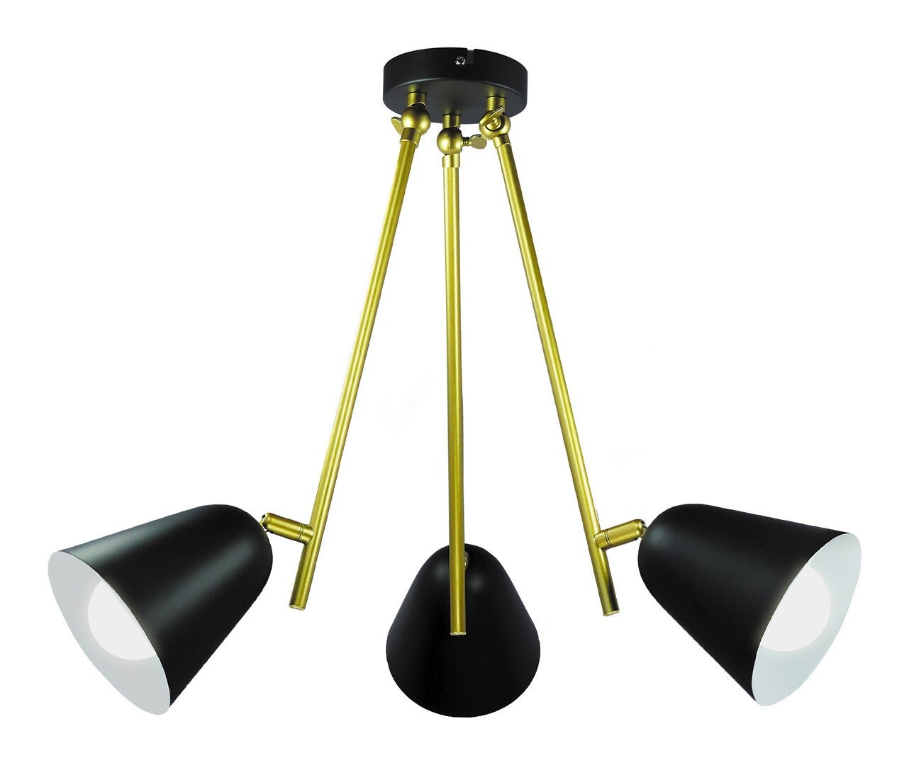 Lampa sufitowa wisząca Alder czarna 3xE14x3x MAX 40W industrialna wym: 48,2 x 49,3 x 49,3 cm metal Rabalux