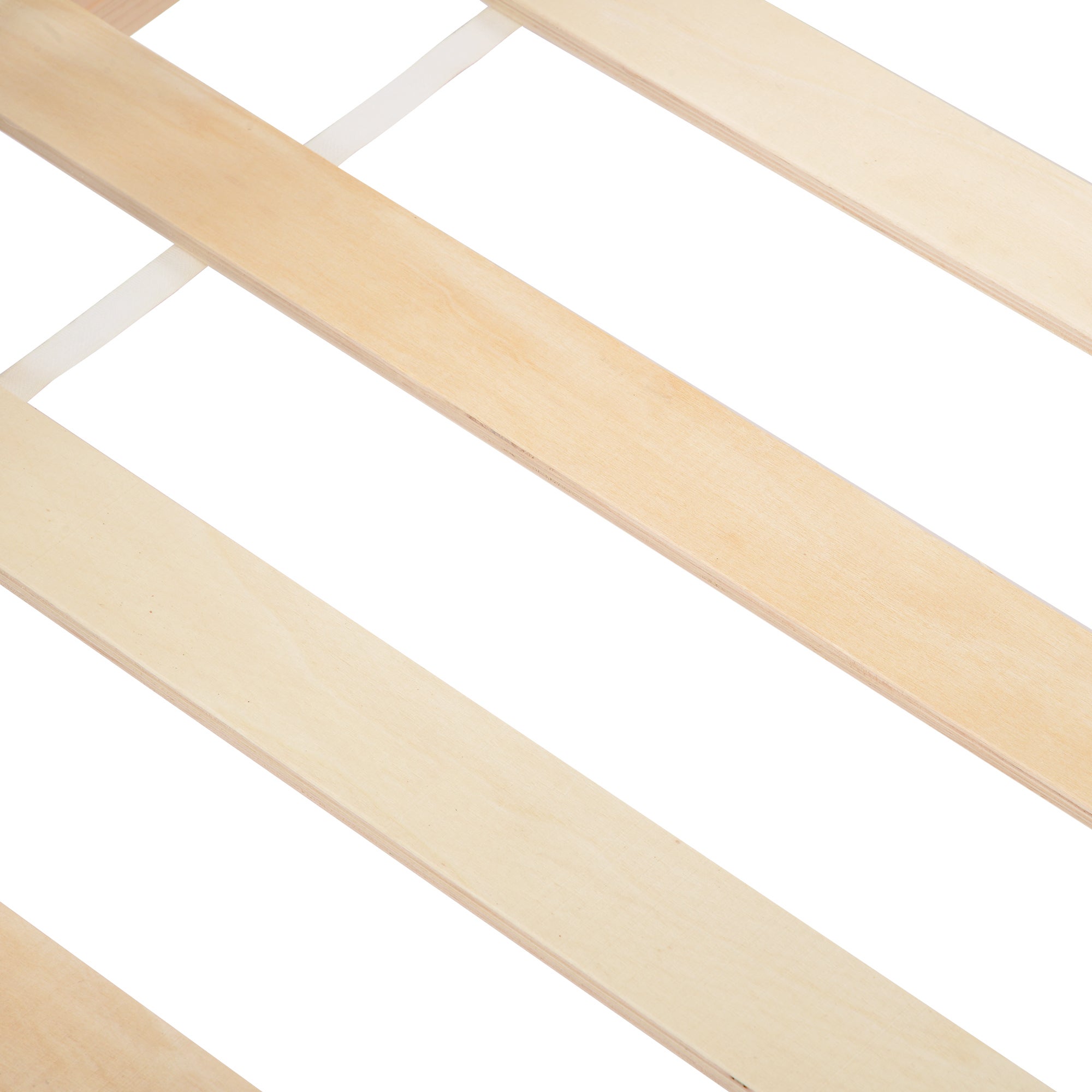 Letto a capanna per bambini 90x200 cm in legno massello con protezione anticaduta e rete a doghe - Bianco - 9