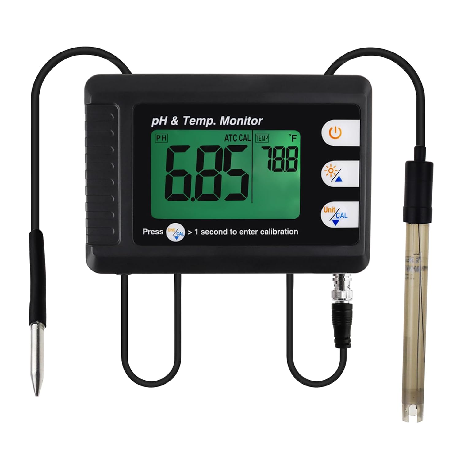 Professionnel pH & Température Mètre avec ATC et Automatique Étalonnage — free download