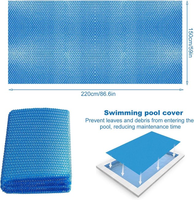 Copertura rettangolare per piscina 210D, resistente ai raggi UV e ai Copertura rettangolare per piscina 210D, resistente ai raggi UV e ai