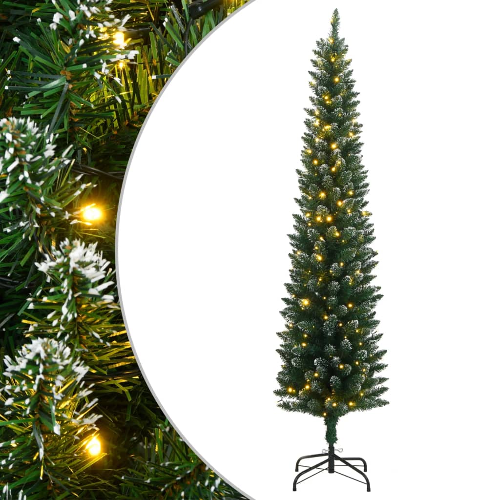 Sztuczna, smukła choinka, 150 lampek LED, 120 cm vidaXL