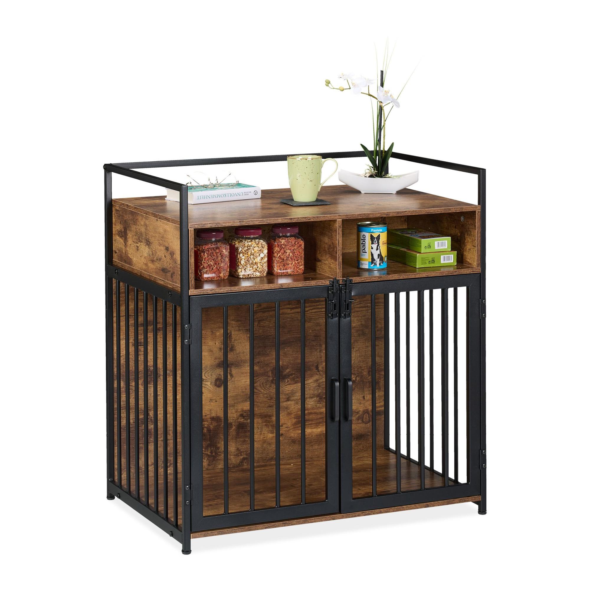 Northio Jaula Para Perros Estilo Mueble Negro , Leroy Merlin