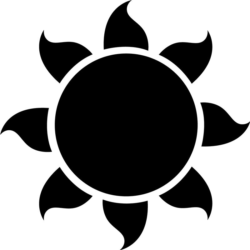 Adesivo ardesia Disegno di Sun - Sticker adesivo - adesivi murali - 55x55cm - 2
