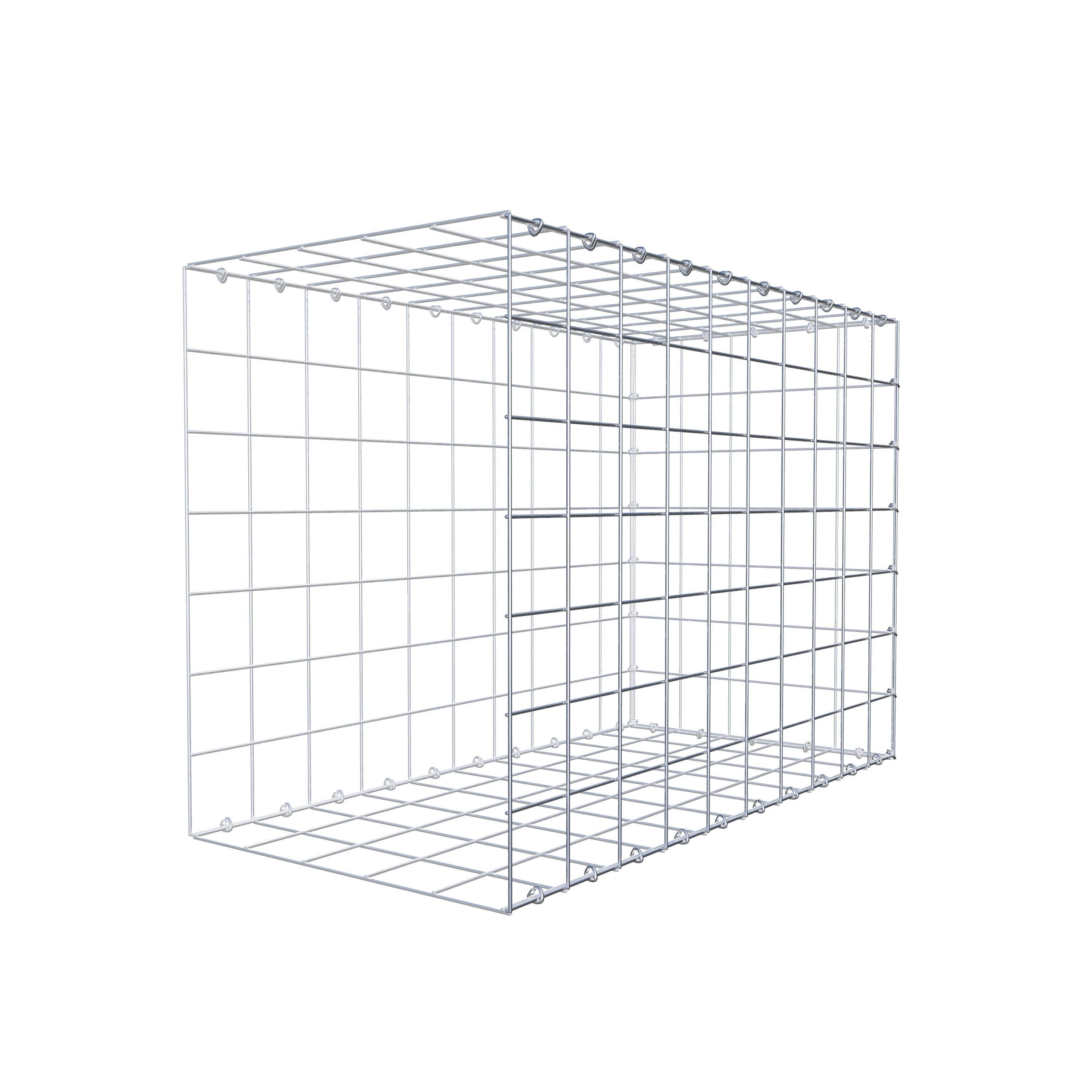 Gavión para alargar en acero galvanizado 100x70x50cm (LxAxP), malla 10 x 10cm, Anillo en C, sin rejilla frontal - 9