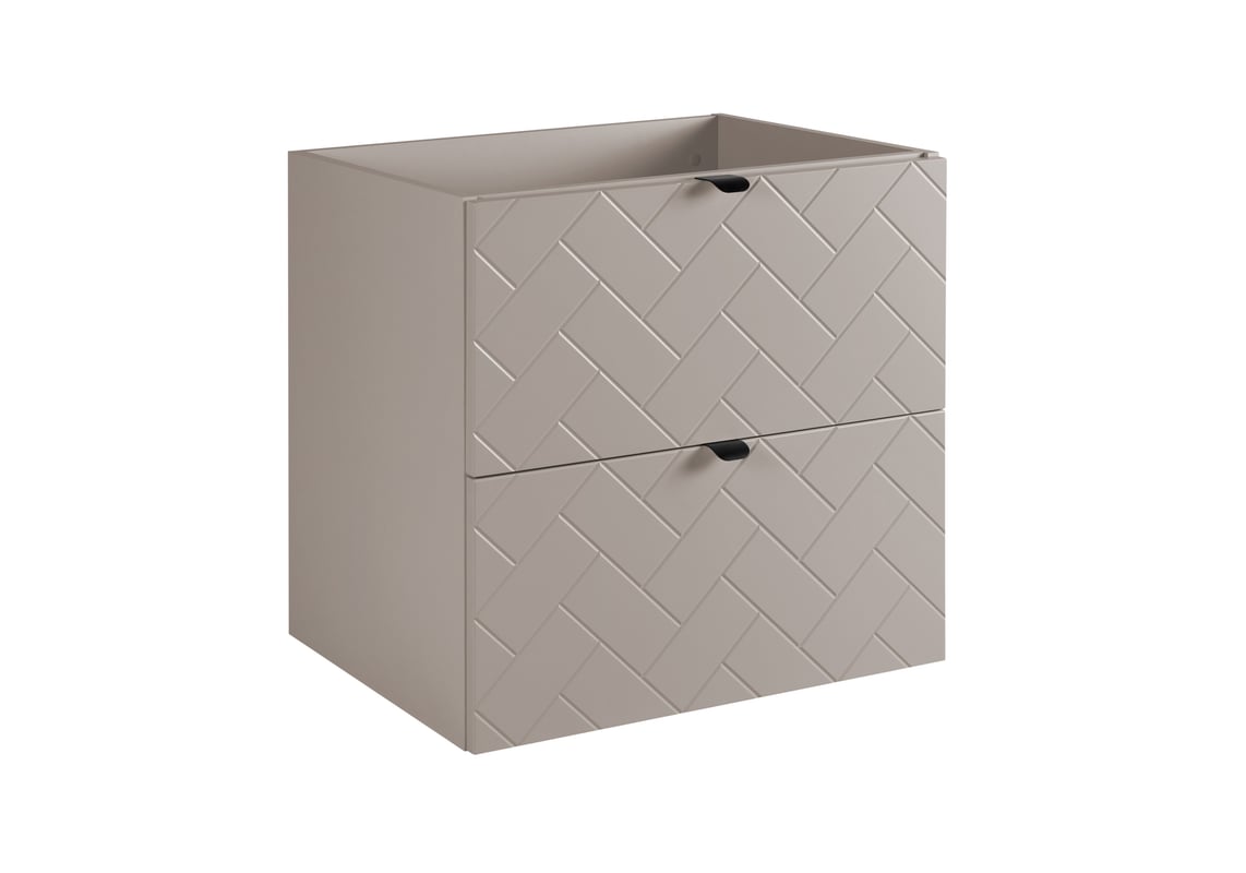 Szafka łazienkowa MADIS 60 cm kaszmir frezowane szuflady wisząca