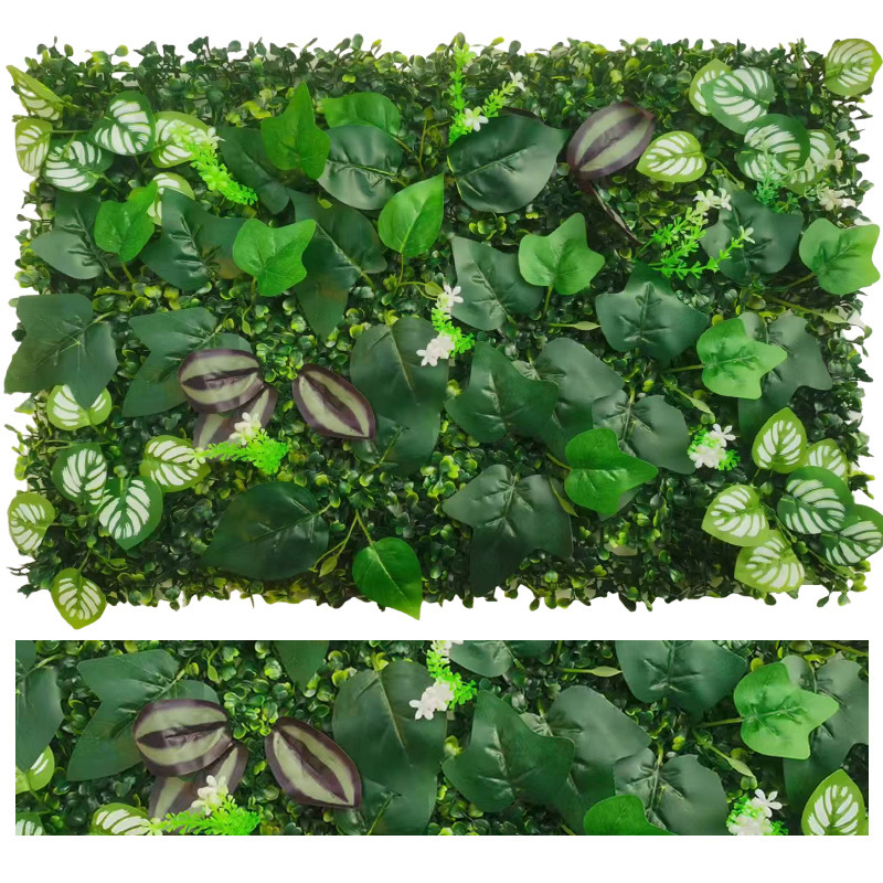 Sztuczna ściana roślinna, sztuczny żywopłot, ogrodzenie zapewniające prywatność z ochroną UV, tło z sztucznej zieleni, 60 cm x 40 cm