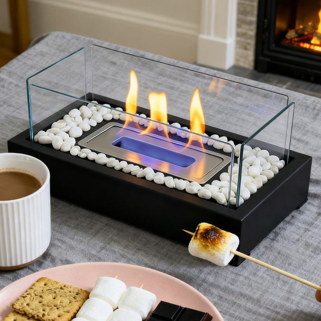 Nettlife Cheminée de table à l'éthanol pour balcon, chambre à coucher, maison, fête, idées cadeaux